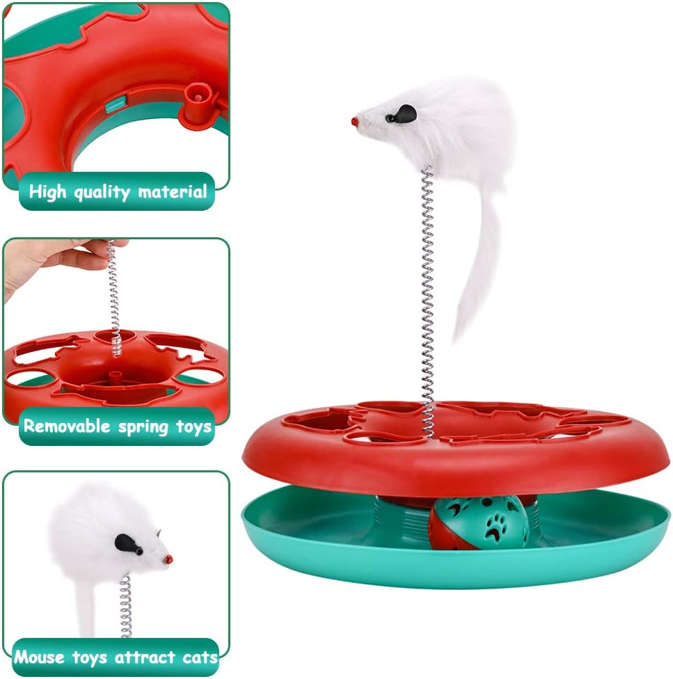 Interactive Kitten Toys Roller Tracks With Catnip