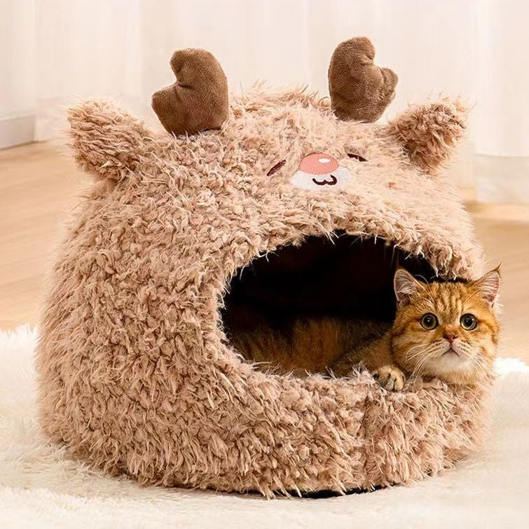 Semi Closed Pet Cat Nest Dog Sleeping Nest
