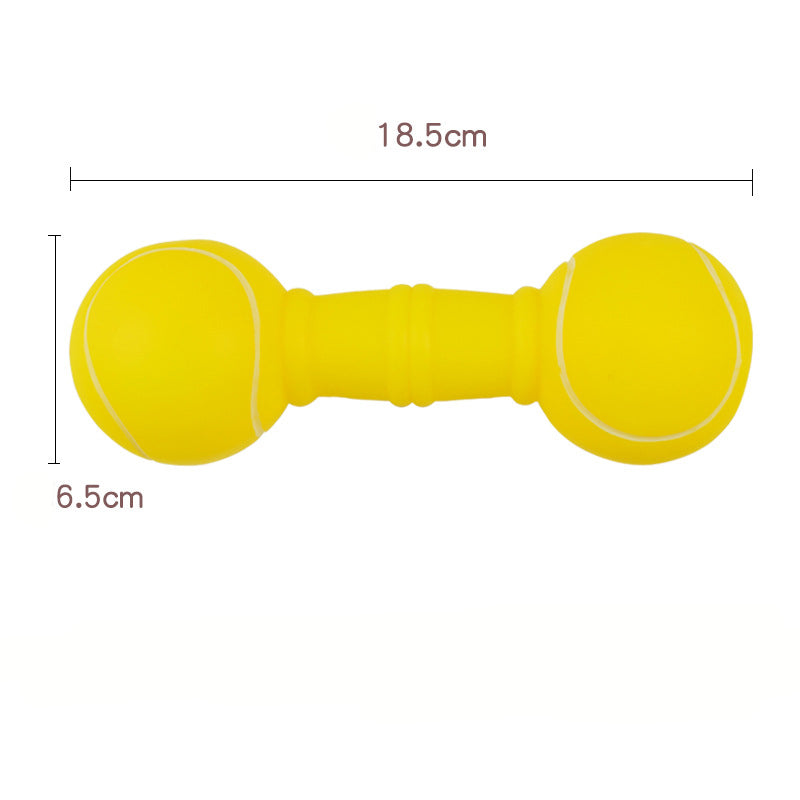 Dog Toys Football Dumbbell Shaped Dog Squeeze Squeaky Pet Chew Toy