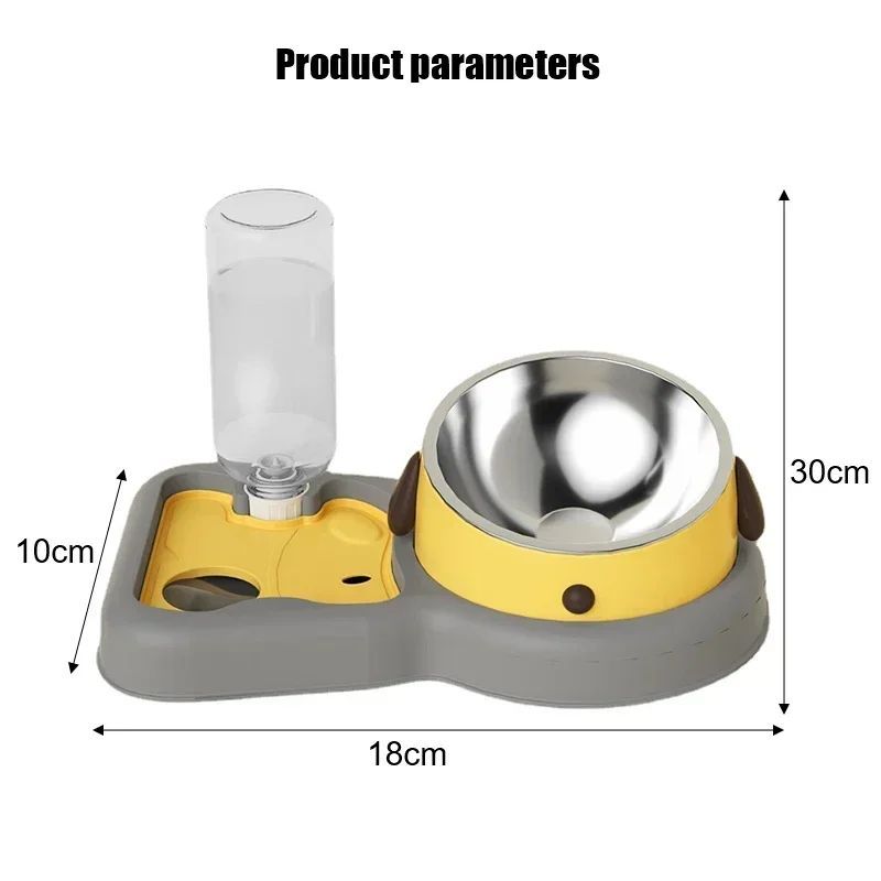 Pet Feeding Bowls And Drinkers 15-Degree Tilt Design