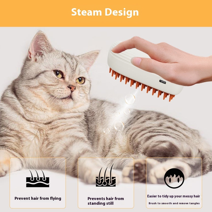Pets Steam Brush Spray Massage Comb