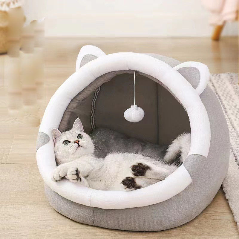 closed cat litter kennel winter plus velvet