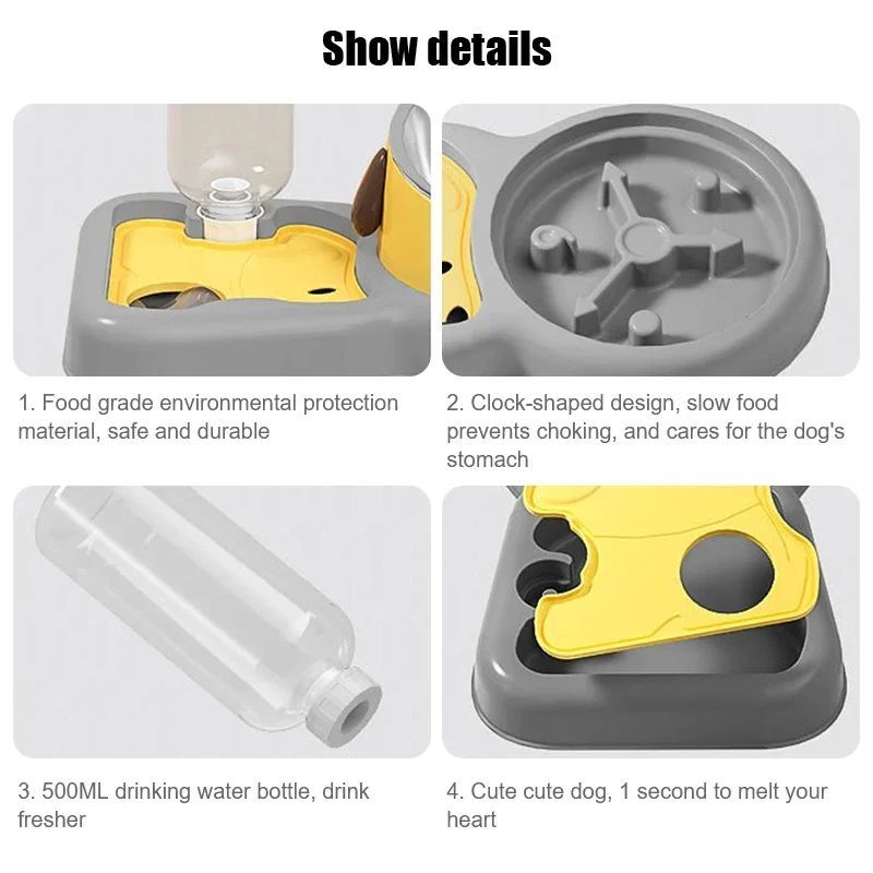 Pet Feeding Bowls And Drinkers 15-Degree Tilt Design