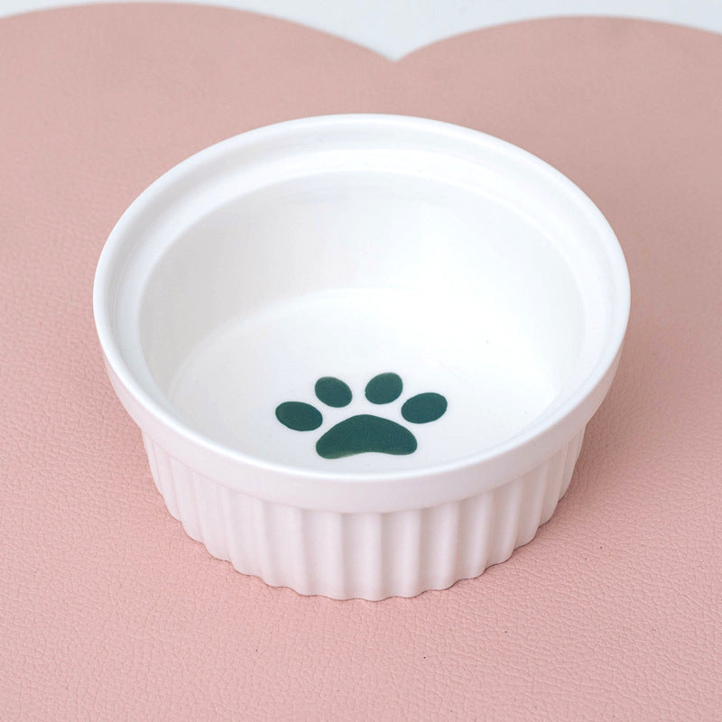 Cat Bowl Ceramic Double Bowl Water